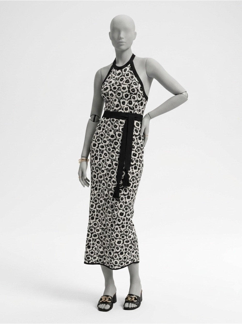 Diane Von Furstenberg for Target Floral Knit Halter Midi Dress Size L